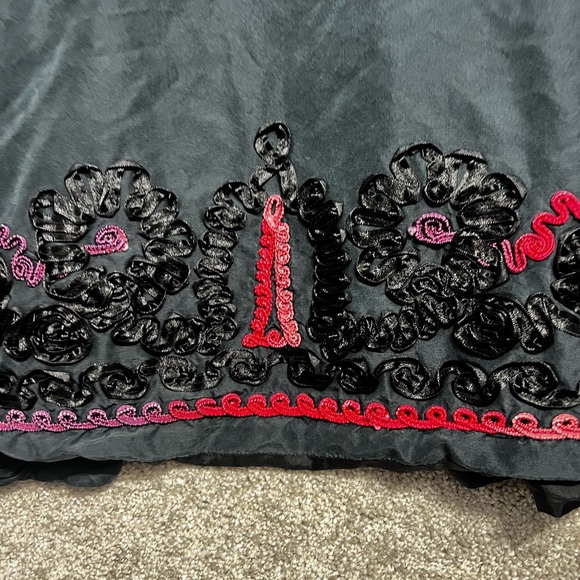 Ann Trinity Woman’s 100% Silk Evening Jacket Blazer Embellished Size Small - Picture 10 of 11